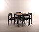 Ercol  Fixed Top Table & Four  Forma Dining Chairs in OG & Black