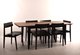 Artisan Extending Dining Table BKOG  & Six Forma Dining Chairs in Black