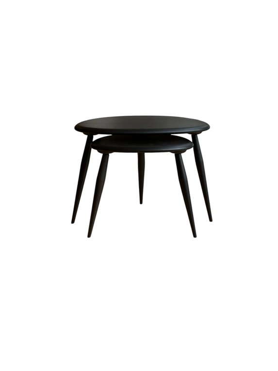 Image of Nest Of Two Tables with Oak Tops & Ash Legs in BK Black