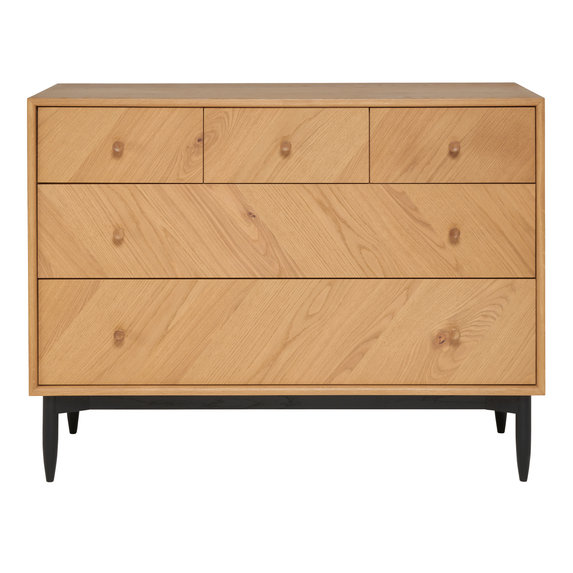 Image of Monza 5 Drawer Wide Chest in POBK