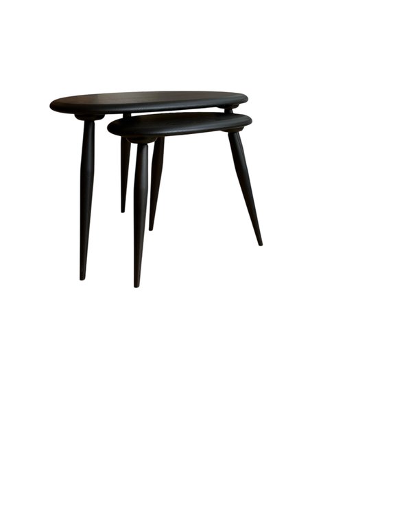 Image of Nest Of Two Tables with Oak Tops & Ash Legs in BK Black