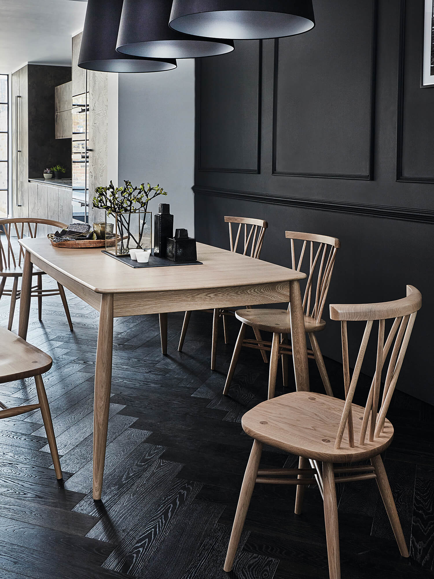 ercol dining table and chairs