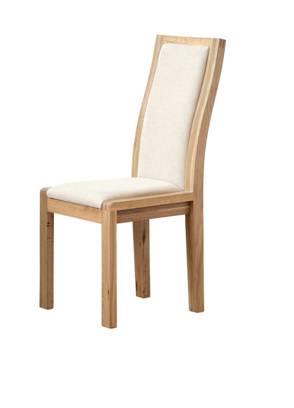 Image of Bosco Upholstered Dining Chair CM Oak Cream Fabric