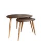 Pebble Nest Of Two Tables in Walnut & Ash