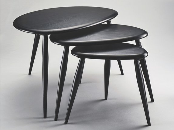 Image of Pebble Nest of Tables in Black