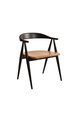 Como Chair in Black and Clear Oak