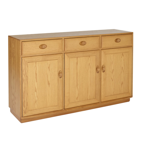 Image of Windsor 3 Door High Sideboard in Light Ash