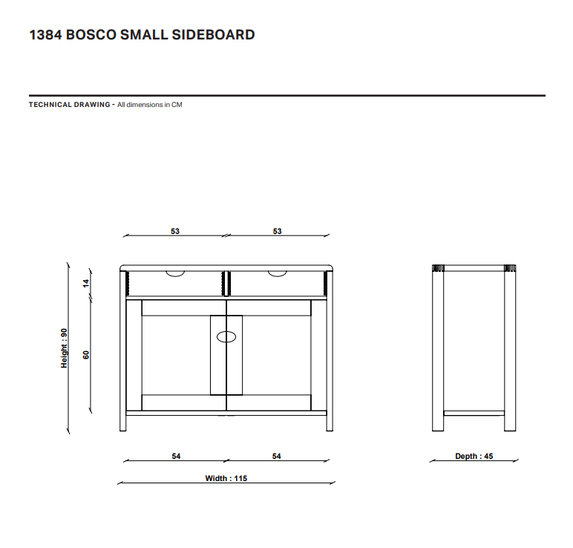 Image of Bosco Small Sideboard CM Oak