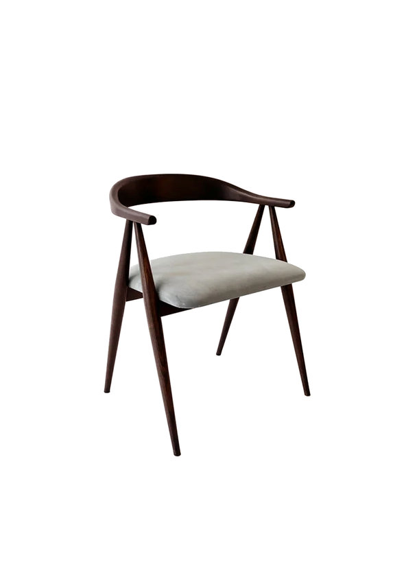 Image of Lugo Dining Armchair in DK & C728 Grey
