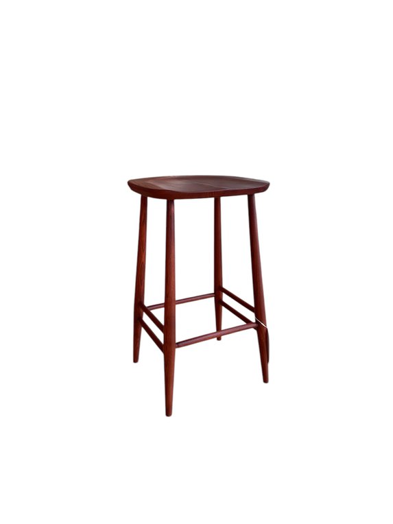 Utility Bar Stool in VR Vintage Red H75CM ercol Furniture