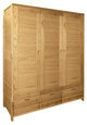 Bosco 3 Door Wide Wardrobe CM Oak