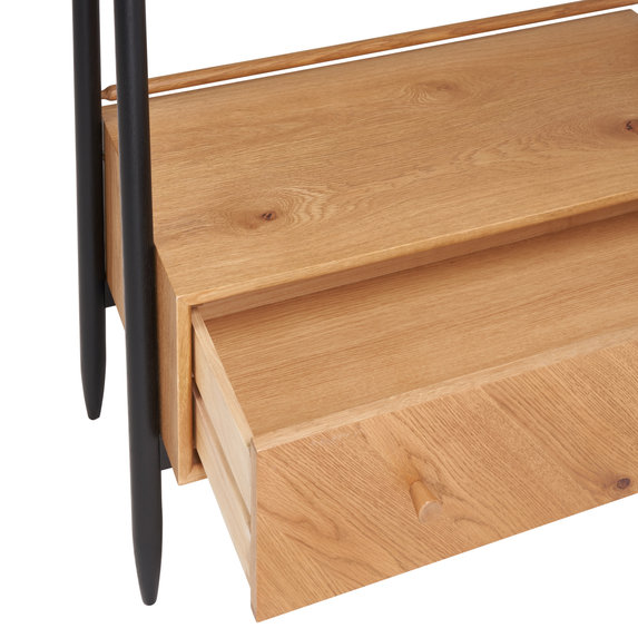 Image of Monza Shelving Unit PO Oak & Black
