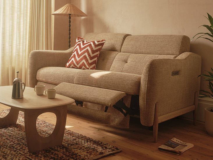 Bronte large recliner sofa with Highmoore coffee table