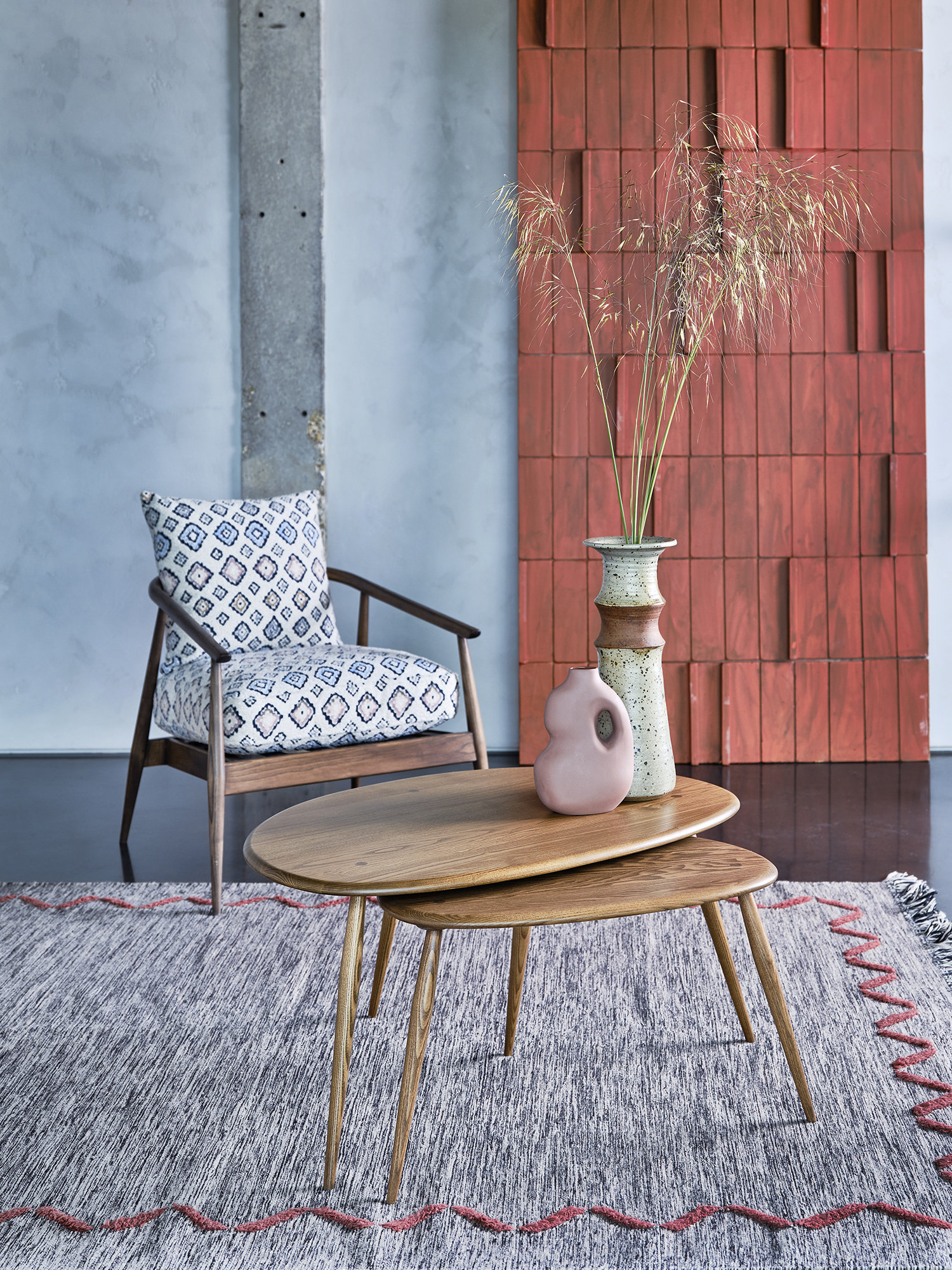 ercol pebble coffee table