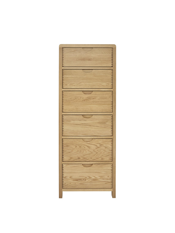 Image of Bosco Bedroom 6 Drawer Tall Chest