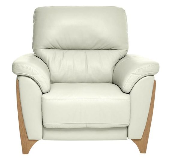 Image of Enna Armchair in CM and Cream Leather L904