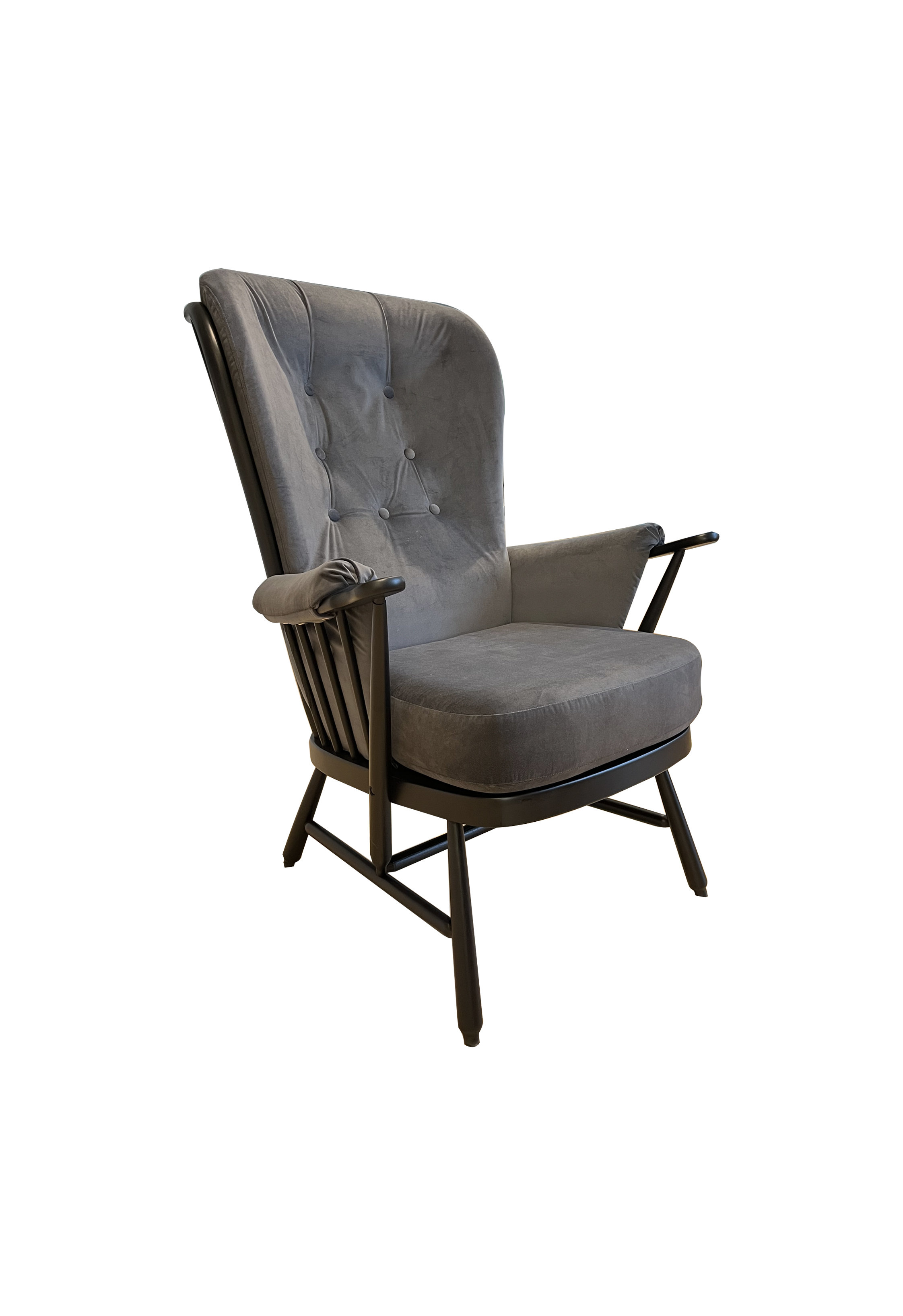 Evergreen Easy Chair in Black C729 ercol