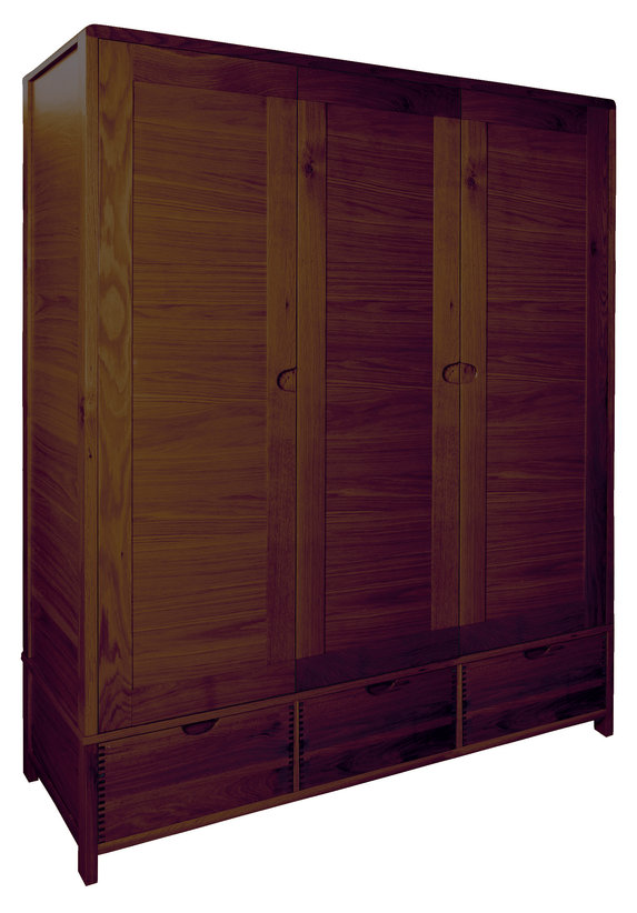 Image of Bosco 3 Door Wardrobe in DARK
