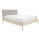 Salina Double Bed with Upholstered Headboard Grey No Mattress