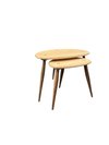 Thumbnail image of Nest Of Two Tables with Ash Tops & Walnut Legs in CM Clear Matt