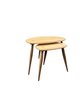 Nest Of Two Tables with Ash Tops & Walnut Legs in CM Clear Matt