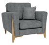 Thumbnail image of Marinello Chair CM Oak & T222 Blue  NO SCATTER CUSHION