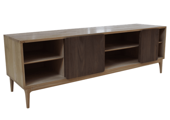 Image of Svelto Wide Media Unit in Oak & Walnut