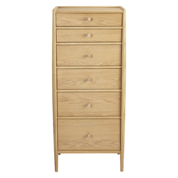Image of Winslow 6 Drawer Tall Chest in DM Oak