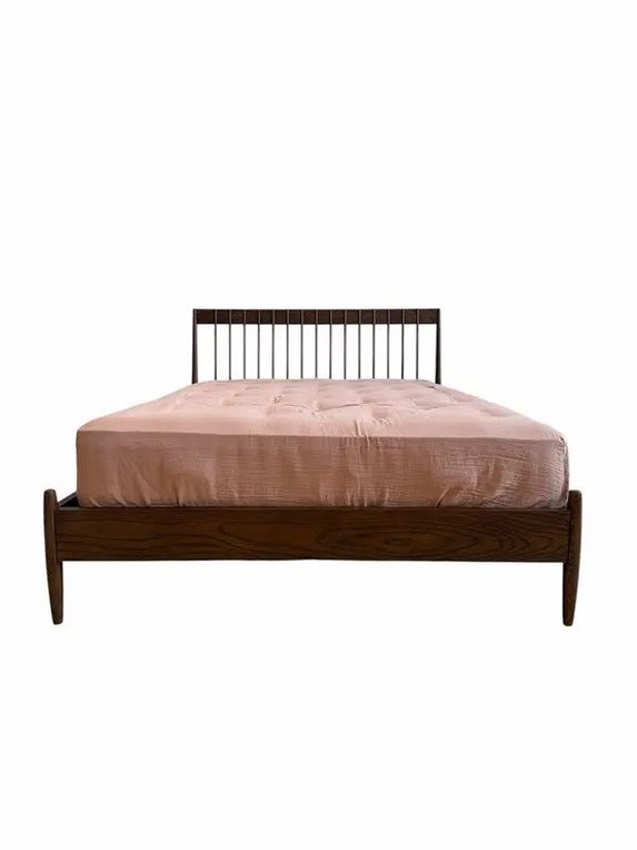 Image of Ercol Prototype Hartwell Kingsize Bed in Dark Brown Oak  NO MATTRESS