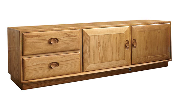 Image of Windsor Wide Ir Tv Unit in Light Finish Ash
