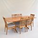 Novoli Medium Pedestal Ext Table & 4352 Novoli Dining Chairs x 6  - C712 LT