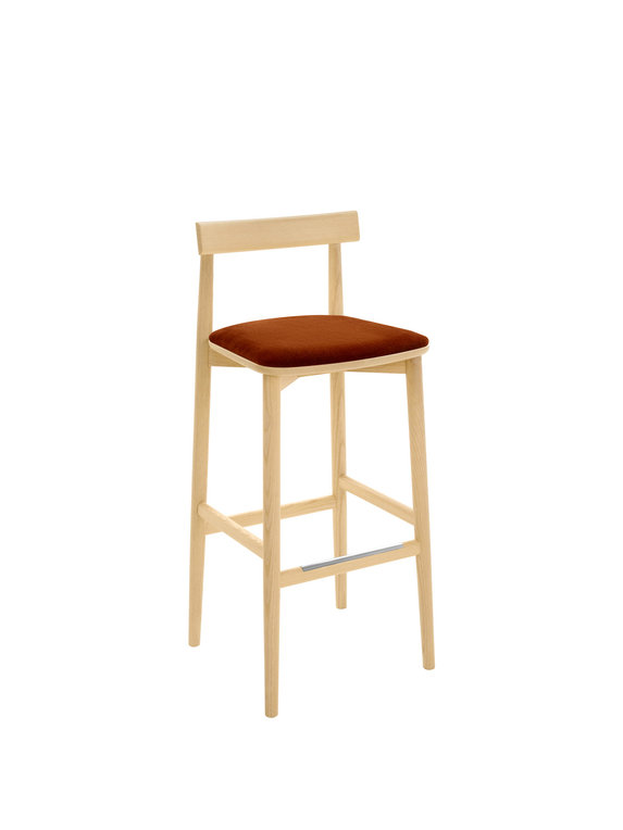 Image of Lara Bar Stool with back 75cm