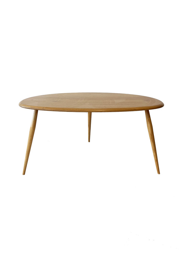 Image of Pebble Coffee Table in Light Elm Top