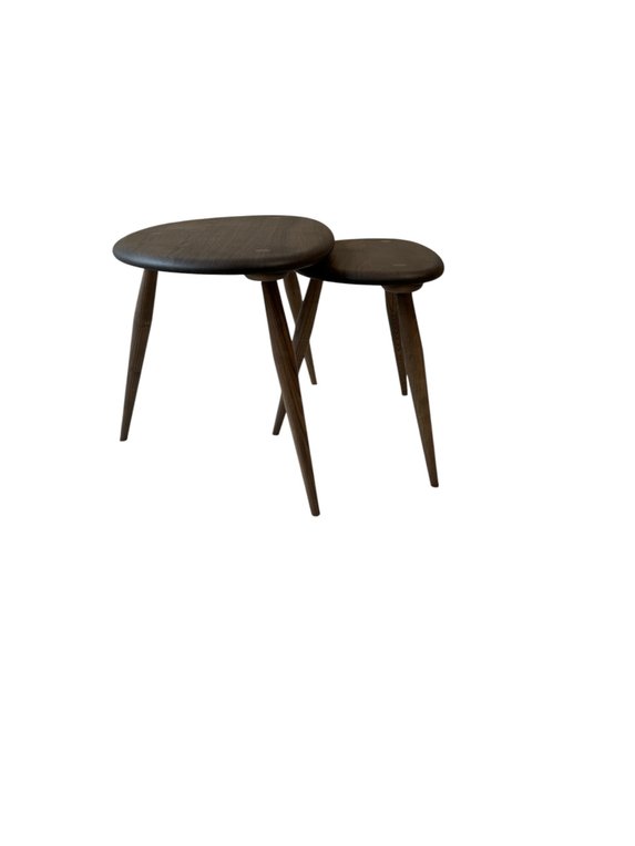 Image of Pebble Nest Of Two Tables in Walnut & Ash