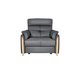 Mondello Static Chair in ST & Leather  L908