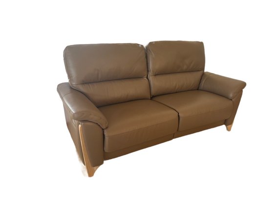 Image of Ercol Prototype Large Recliner Sofa in Brown Leather