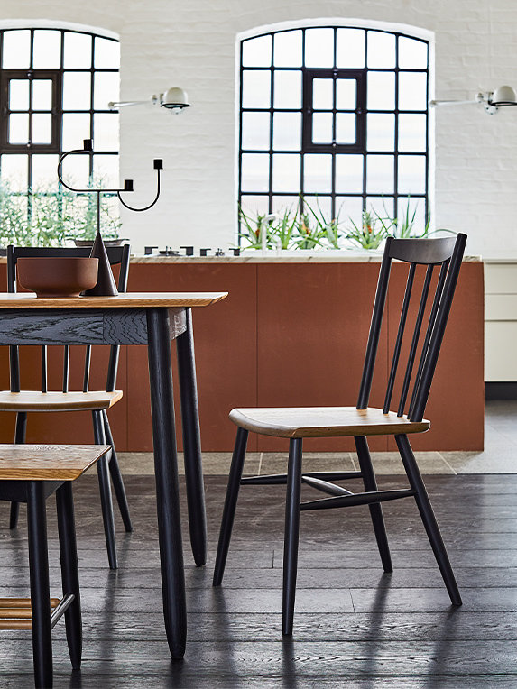 ercol extending dining table and chairs