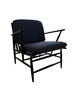 Von Armchair in BK Black & K66148 Blue
