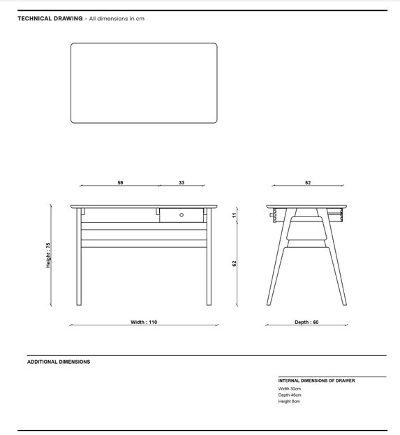 Image of Ballatta Desk in CM Oak