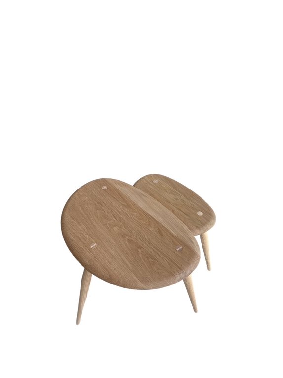 Image of Nest Of Two Tables with CM Oak Tops & CM Ash Legs