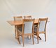 Novoli Medium Pedestal Ext Table & 4353 Novoli Padded Back Dining Chair X 4 C712 LT