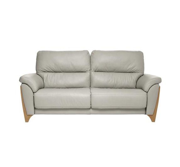Image of Enna Large Recliner Sofa in CM & Grey Leather L906