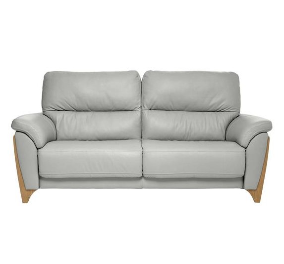 Image of Enna Large Sofa CM Oak & L956 Leather