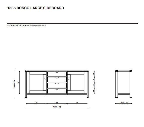 Image of Bosco Large Sideboard CM Oak