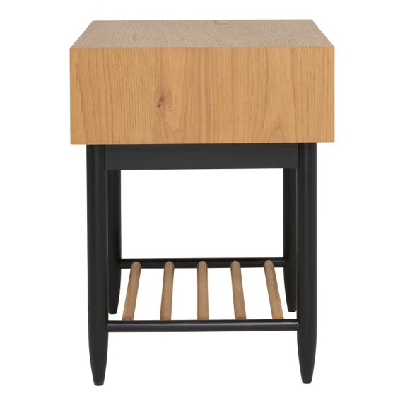 Image of Monza 1 Drawer Bedside Cabinet in POBK