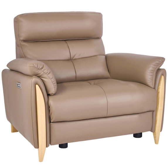 Image of Mondello Recliner Chair in Pepper Leather L953