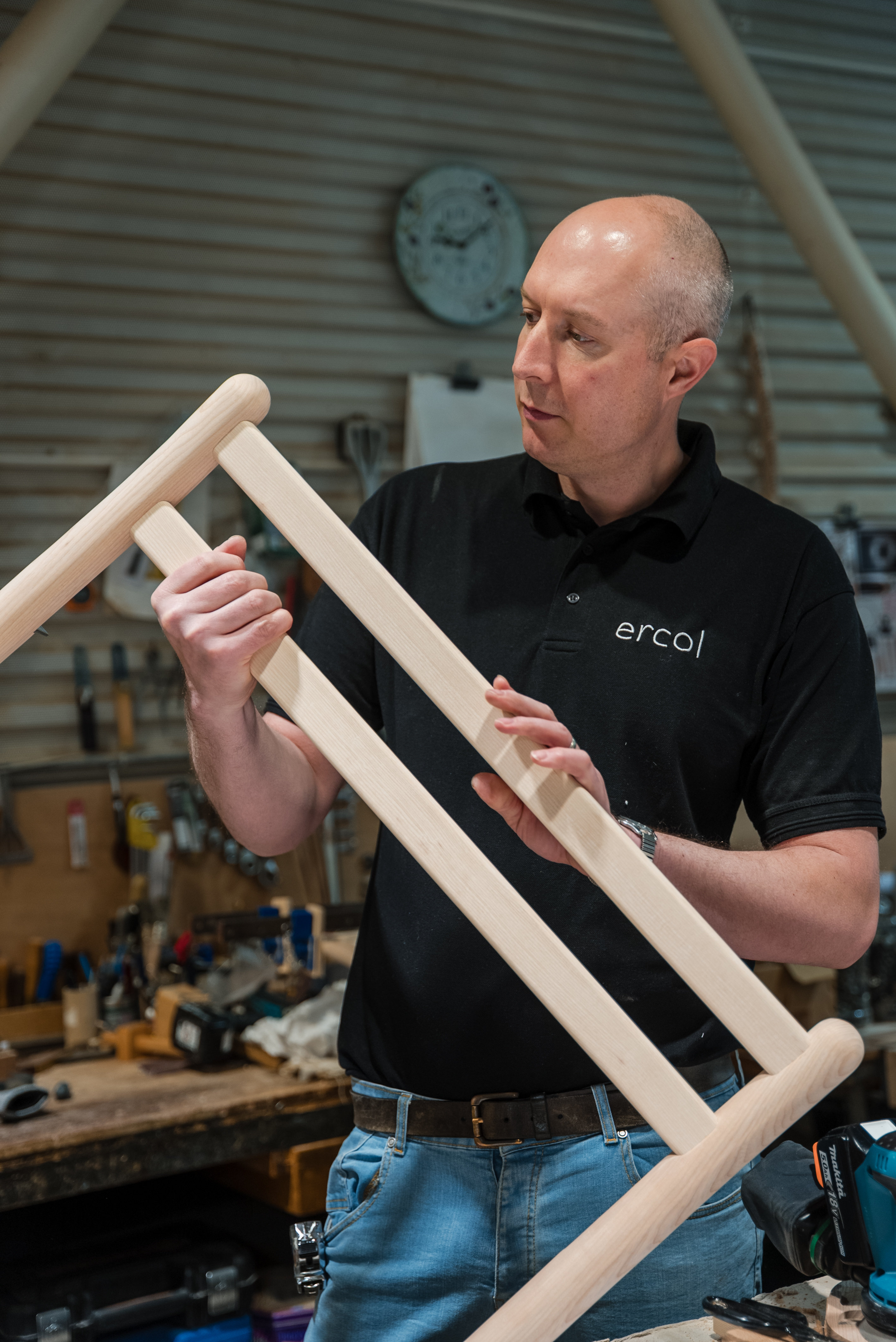 ercol factory staff inspecting furniture