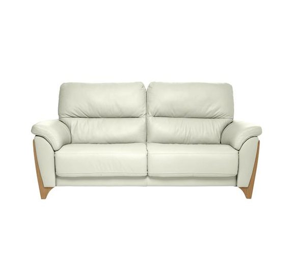Image of Enna Large Recliner Sofa in CM & Cream Leather L904