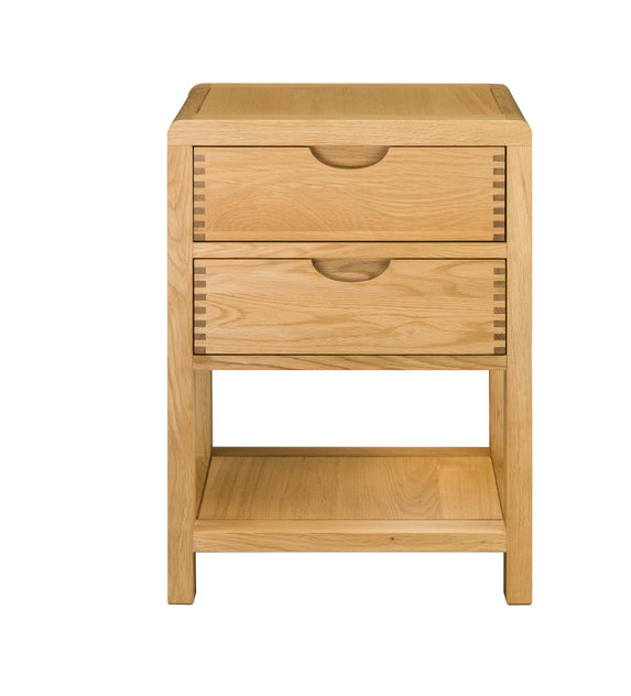 Image of Bosco 2 Drawer Bedside Cabinet CM Oak