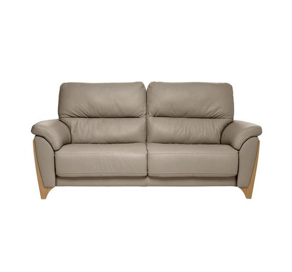 Image of Enna Large Recliner Sofa in CM & L953 Pepper Leather